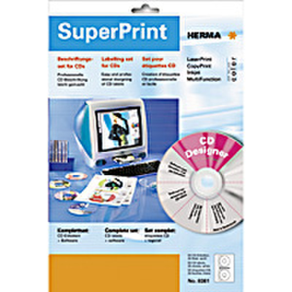 HERMA CD labelling set with CD labels + software 50шт самоклеящийся ярлык