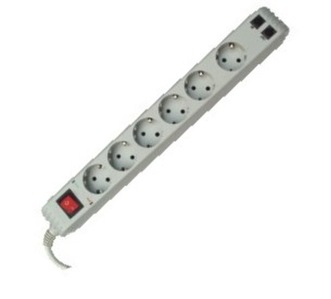 Eminent Surge Protector 6x 6AC outlet(s) 230V White surge protector