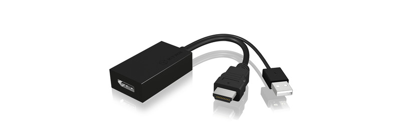 ICY BOX IB-AC526 DisplayPort HDMI + USB Черный адаптер для видео кабеля