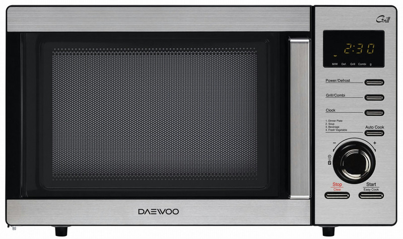 Daewoo KQG-8B5R Настольный Микроволновая печь с грилем 23л 800Вт Нержавеющая сталь