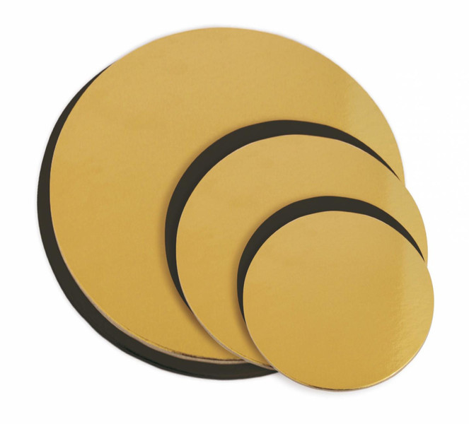 ScrapCooking 5200 Black,Gold Round cake serving mat