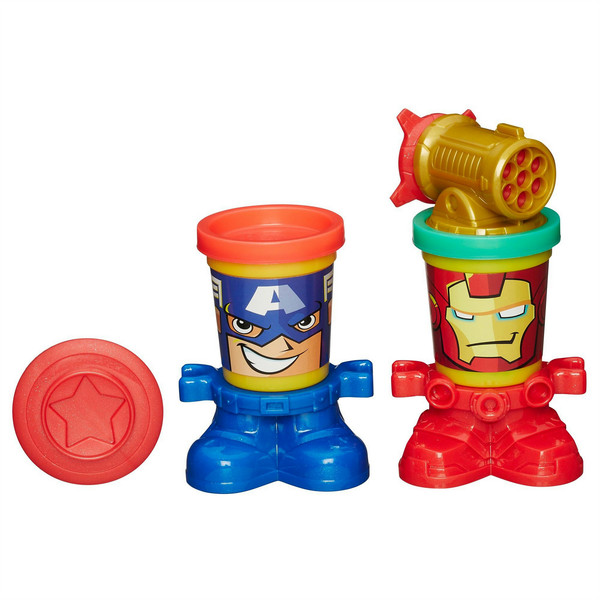 Hasbro Marvel Can-Heads Featuring Iron Man And Captain America Modeling dough Blue,Green,Red 2pc(s)
