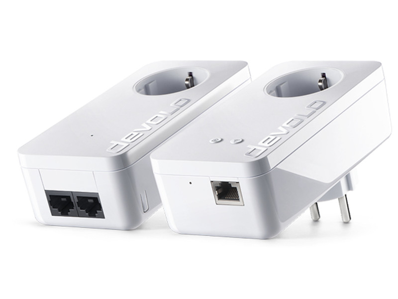 Devolo dLAN 550+ WiFi 500Mbit/s Eingebauter Ethernet-Anschluss WLAN Weiß 2Stück(e) PowerLine Netzwerkadapter
