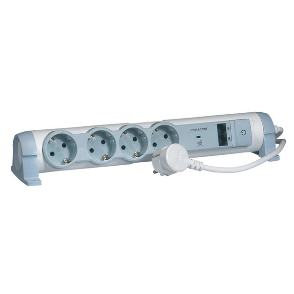 C2G 80794 4AC outlet(s) 1.5m Grau, Weiß Spannungsschutz