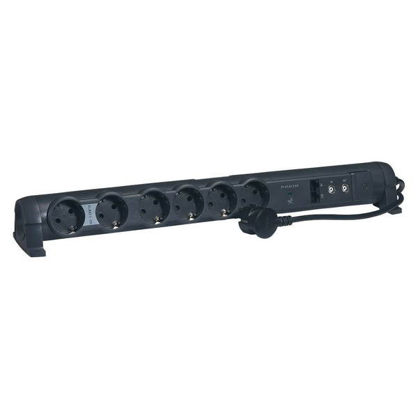 C2G 80800 6AC outlet(s) 1.5m Black surge protector