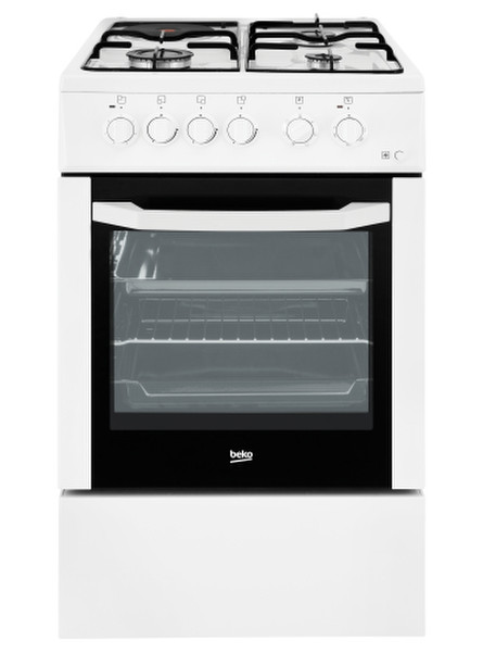 Beko CSE53120DW Freestanding Gas hob A White cooker