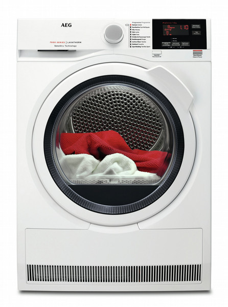 AEG T7DBG83W Freistehend Frontlader 8kg A+ Silber, Weiß