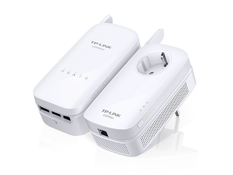 TP-LINK TL-WPA8630 KIT 1200Mbit/s Eingebauter Ethernet-Anschluss WLAN Weiß 2Stück(e) PowerLine Netzwerkadapter