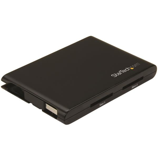 StarTech.com 2SD4FCRU3 USB 3.0 Черный устройство для чтения карт флэш-памяти