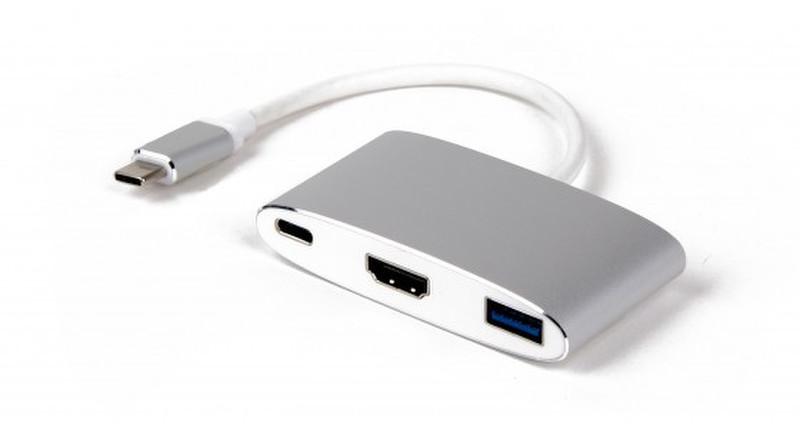 LMP 15090 USB 3.1 (3.1 Gen 2) Type-С 5000Мбит/с Cеребряный, Белый хаб-разветвитель