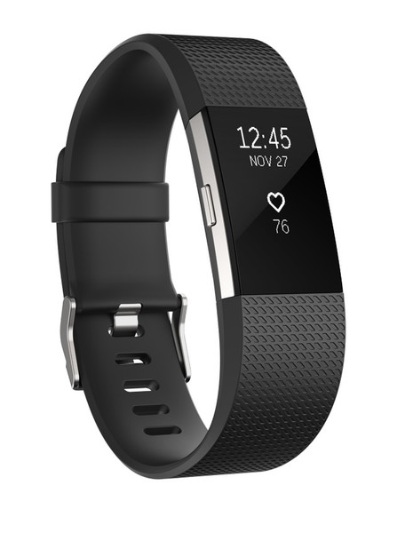 Fitbit Charge 2 Wristband activity tracker OLED Kabellos Schwarz, Silber