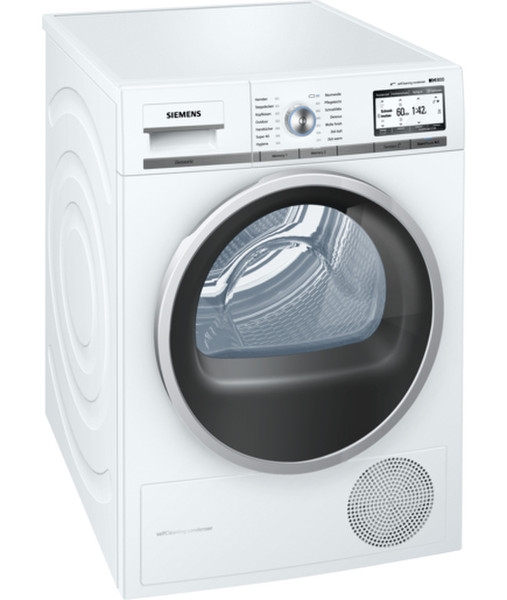 Siemens WT7YH701 Freestanding Front-load 8kg A+++-10% Stainless steel,White tumble dryer