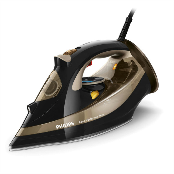 Philips Azur Performer Plus GC4527/00 Dry & Steam iron T-ionicGlide soleplate 2600W Black,Gold iron