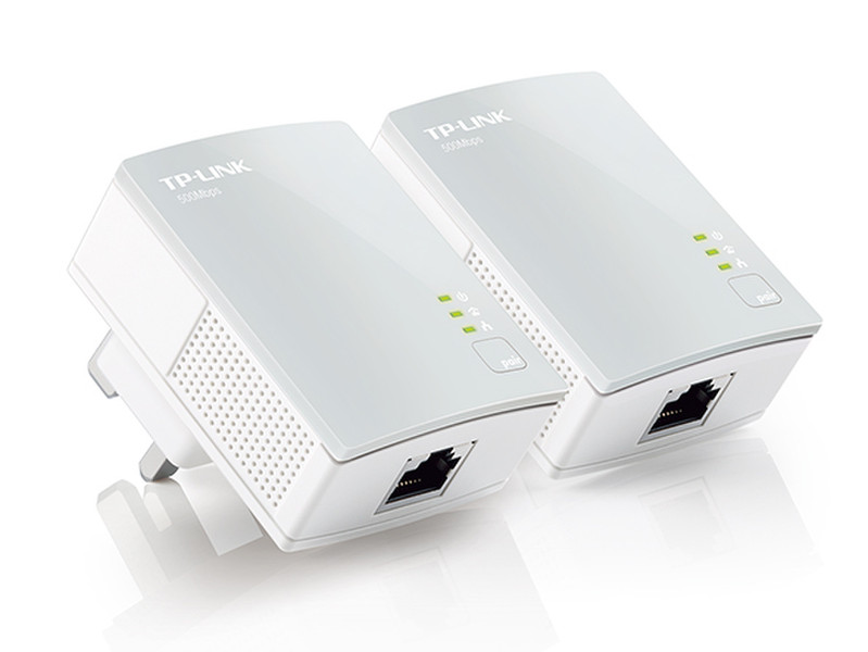 TP-LINK AV600 600Мбит/с Подключение Ethernet Белый 2шт PowerLine network adapter