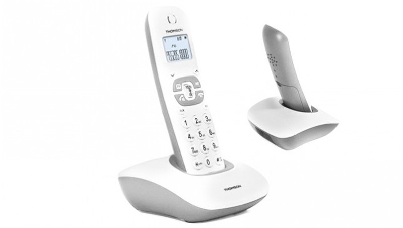 Thomson TH501DSIL DECT Cеребряный, Белый телефон