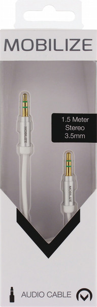 Mobilize MOB-21336 1.5м 3.5mm 3.5mm Белый аудио кабель