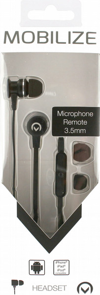 Mobilize MOB-21337 In-ear Binaural Wired Black mobile headset