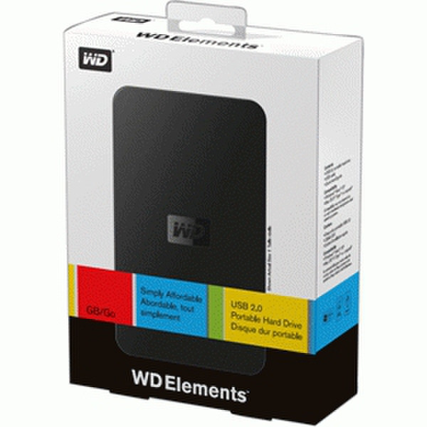 Western Digital Elements 500GB 2.0 500ГБ Черный внешний жесткий диск