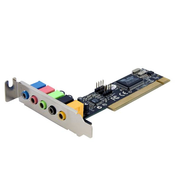 StarTech.com 5 Channel Low Profile PCI Sound Adapter Card – 24 Bits