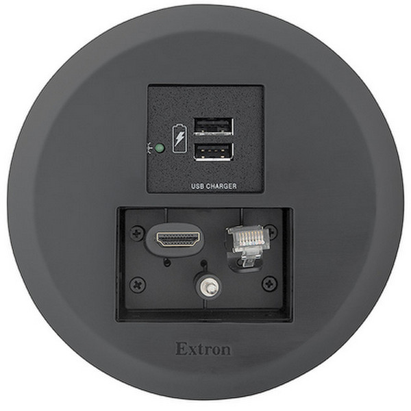 Extron Cable Cubby 100 USB 2 x USB A Black socket-outlet