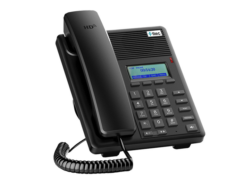Ttec IP TELEFON F52 Wired handset 512lines LCD Black