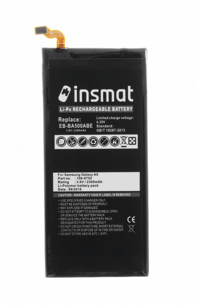 Insmat 106-8752 Lithium-Ion Polymer 2300mAh 3.8V rechargeable battery