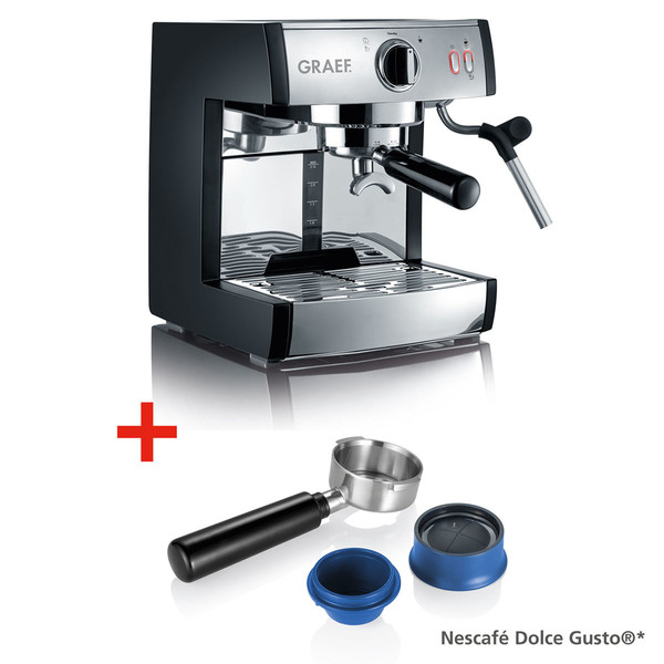 Graef Nescafé* Dolce Gusto Freestanding Fully-auto Espresso machine 2.5L 2cups Black,Stainless steel