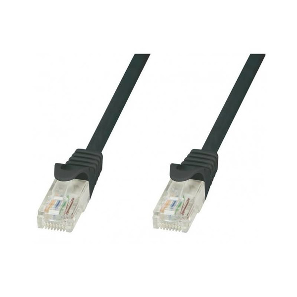 Techly Network Patch Cable in CCA Cat.6 UTP 0.25m Black ICOC CCA6U-0025-BKT