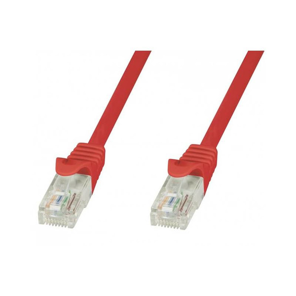 Techly ICOC CCA6U-005-RET 0.5м Cat6 U/UTP (UTP) Красный сетевой кабель