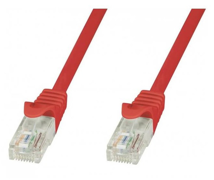 Techly ICOC CCA6U-015-RET 1.5м Cat6 U/UTP (UTP) Красный сетевой кабель