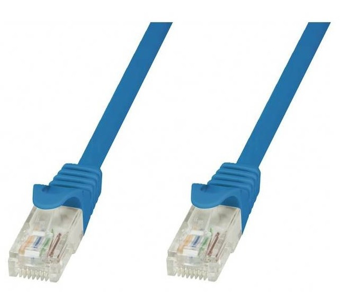 Techly ICOC CCA6U-010-BLT 1м Cat6 U/UTP (UTP) Синий сетевой кабель