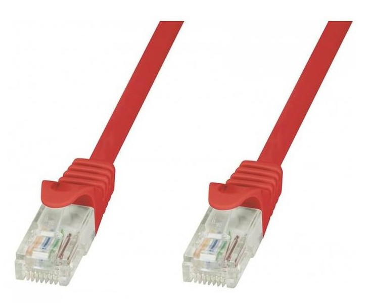 Techly ICOC CCA6U-010-RET 1м Cat6 U/UTP (UTP) Красный сетевой кабель
