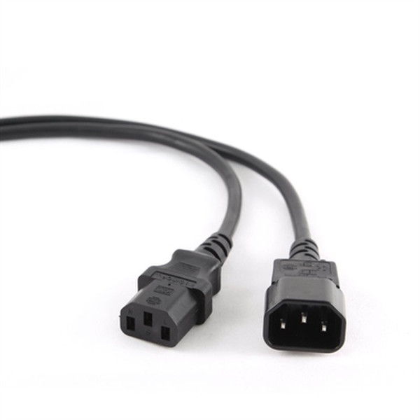 iggual IGG311127 1.8m C13 coupler C14 coupler Black power cable