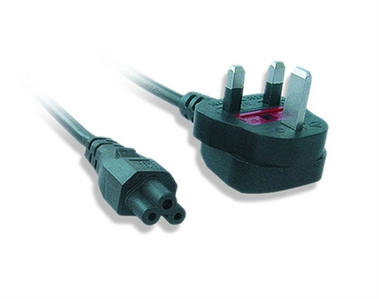 iggual IGG311134 1.8m BS 1363 C5 coupler Black power cable