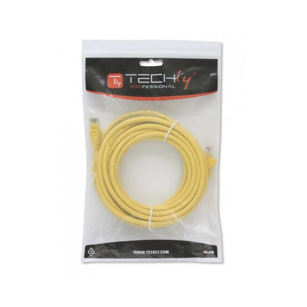 Techly ICOC CCA6U-015-YET 1.5м Cat6 U/UTP (UTP) Желтый сетевой кабель