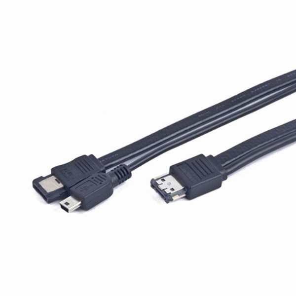 iggual IGG312568 1m eSATAp eSATA Black SATA cable