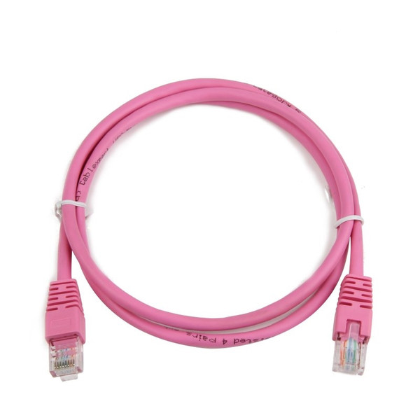 iggual IGG310762 1м Cat5e U/UTP (UTP) Розовый сетевой кабель