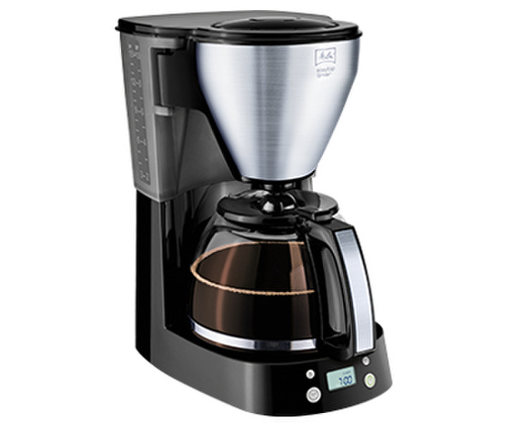 Melitta EasyTop Timer Капельная кофеварка 1.25л 10чашек Черный, Нержавеющая сталь