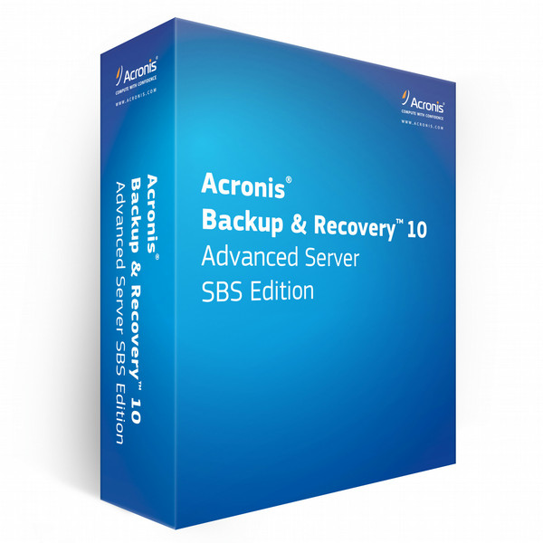 Acronis Backup & Recovery 10 Advanced Server Small Business Server Edition, UR, DVD, EN