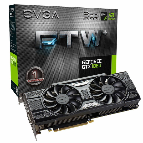 EVGA GeForce GTX 1060 FTW+ GAMING ACX 3.0 GeForce GTX 1060 6GB GDDR5 graphics card