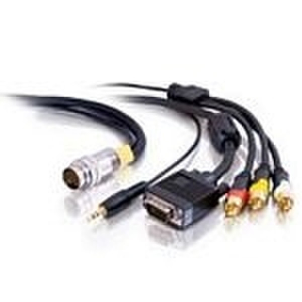 C2G RapidRun HD15 (UXGA) + 3.5mm Stereo Audio + 3 RCA Break-Away Flying Lead 0.5м Желтый