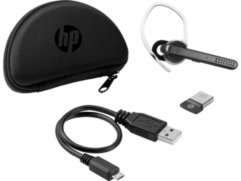 HP UC Wireless Mono Заушины, Вкладыши Монофонический Черный, Серый
