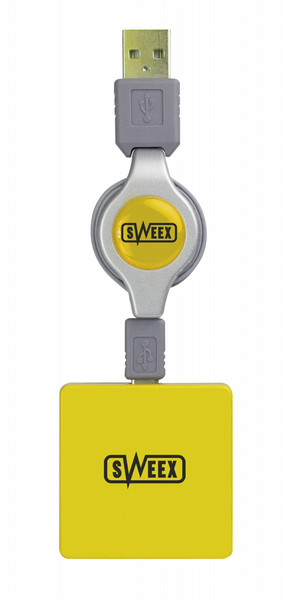 Sweex 4-port USB Hub Mellow Yellow 480Мбит/с Желтый хаб-разветвитель
