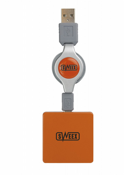 Sweex 4-port USB Hub Sunset Orange 480Мбит/с Оранжевый хаб-разветвитель