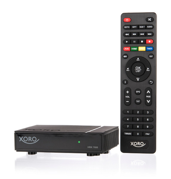 Xoro HRK 7688 Full HD Black TV set-top box