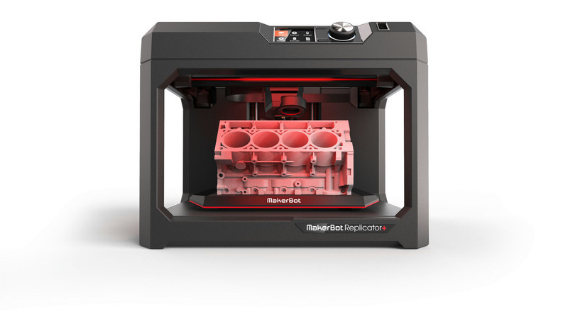 MakerBot Replicator+ Fused Deposition Modeling (FDM) WLAN Schwarz 3D-Drucker