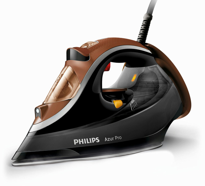 Philips Azur Pro GC4881/80 Steam iron T-ionicGlide soleplate 2800W Black,Brown iron