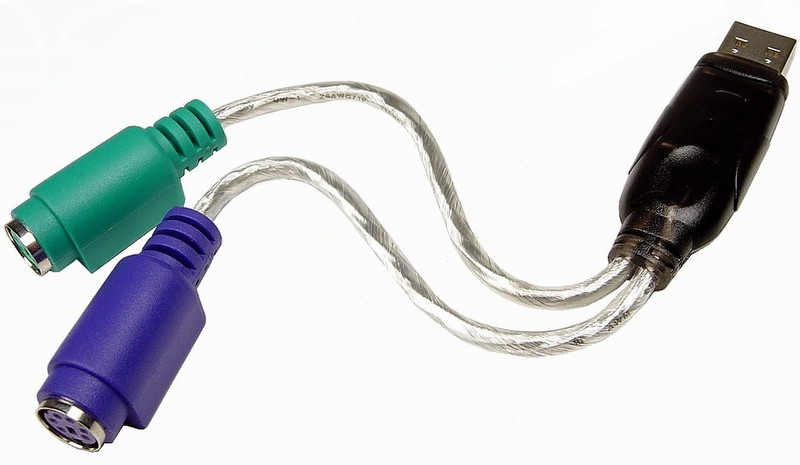 Keyspan USB to PS/2 Adapter Черный кабельный разъем/переходник