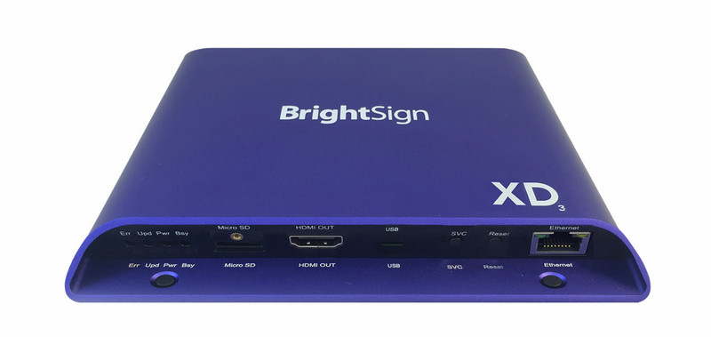 BrightSign XD1033 3840 x 2160Pixel Blau Digitaler Mediaplayer
