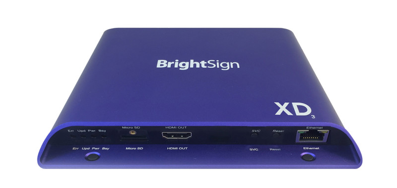 BrightSign XD233 3840 x 2160Pixel Blau Digitaler Mediaplayer